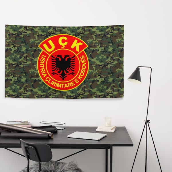 UÇK Camo Flag, Kosova Military/Army, Kosova/Albanian Heroes, Albanian Fighters, Albanian Accessory