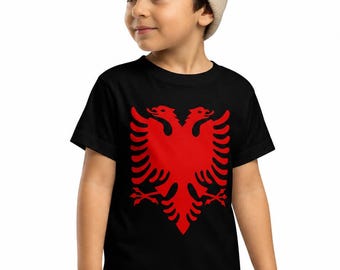 Albanian Eagle Toddler Short Sleeve Tee, For Toddlers 2-5 Years, Albanian Shirt for Toddler, Albanian Clothing
