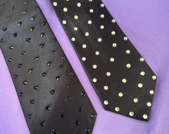 Swarovski Crystal normal size neck tie (wedding, funeral, birthday, party, Christmas, Prom)