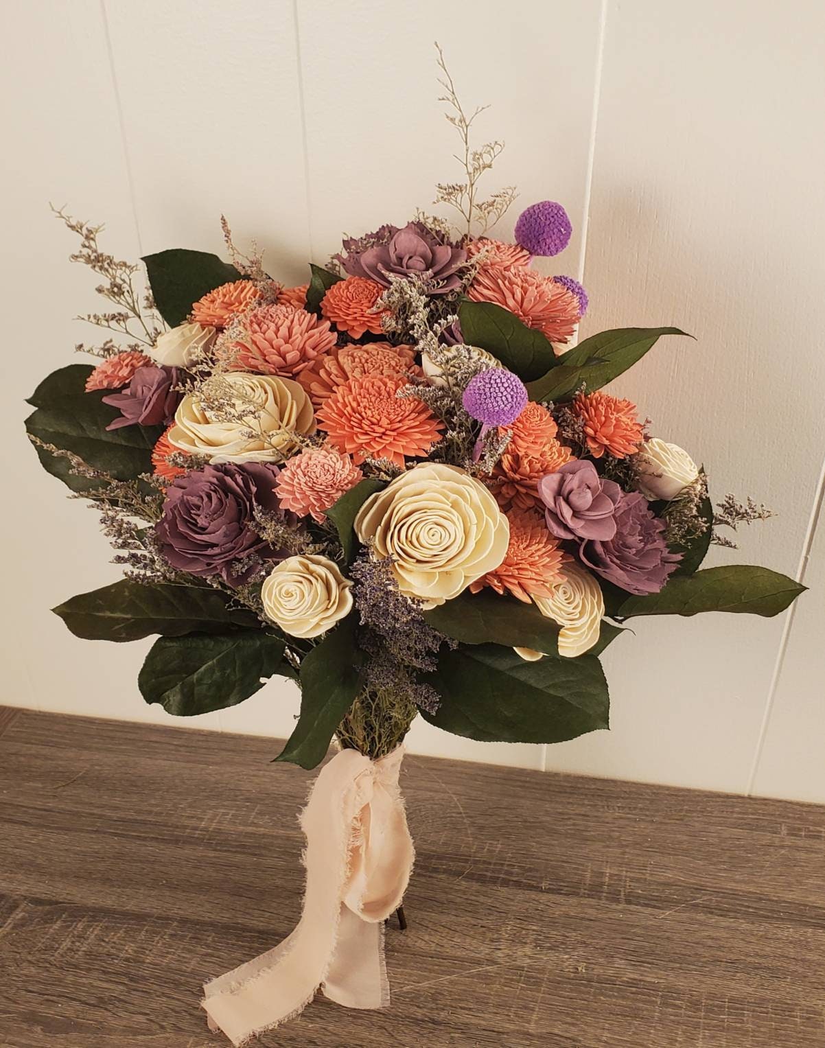 Bridal Bouquet Wooden Wedding Bouquets Sola Wood Flowers Etsy