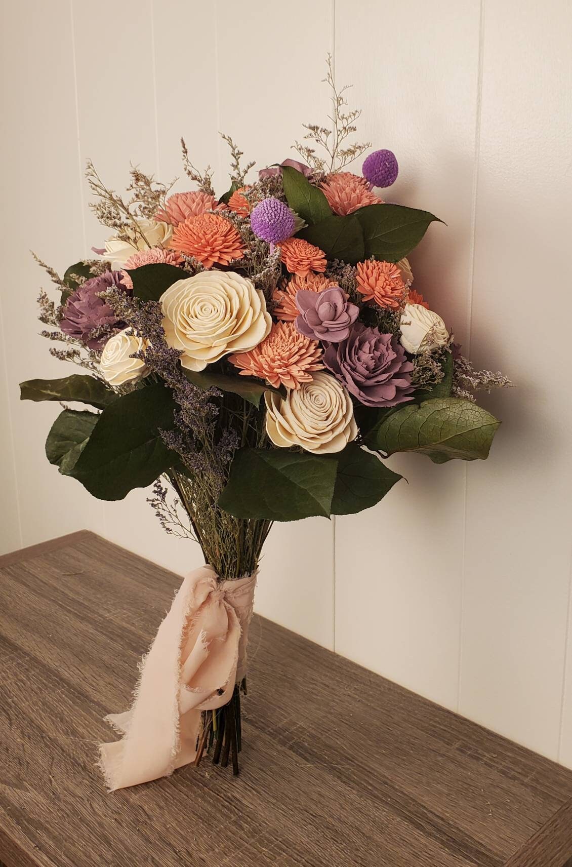 Bridal Bouquet Wooden Wedding Bouquets Sola Wood Flowers Etsy