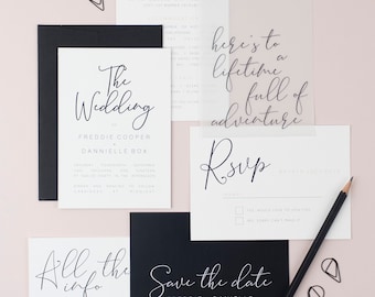 Paris Wedding Invitation Suite - SAMPLE PACK (please see description for more info)