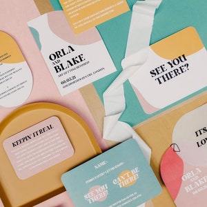Invitación de boda en Estocolmo: invitación, tarjeta informativa y RSVP