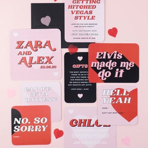 Suite di inviti per matrimoni a Las Vegas - Invito, scheda informativa e RSVP