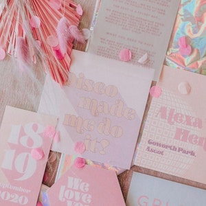 Disco Party Invitation Suite - Sample pack and Digital download