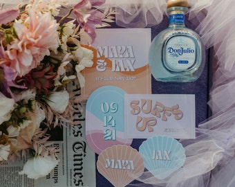 Zuma Beach Wedding Invitation Suite - SAMPLE PACK (please see description for more info)