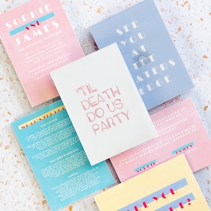 Miami Wedding Invitation Suite - Invitation, Info Card and RSVP