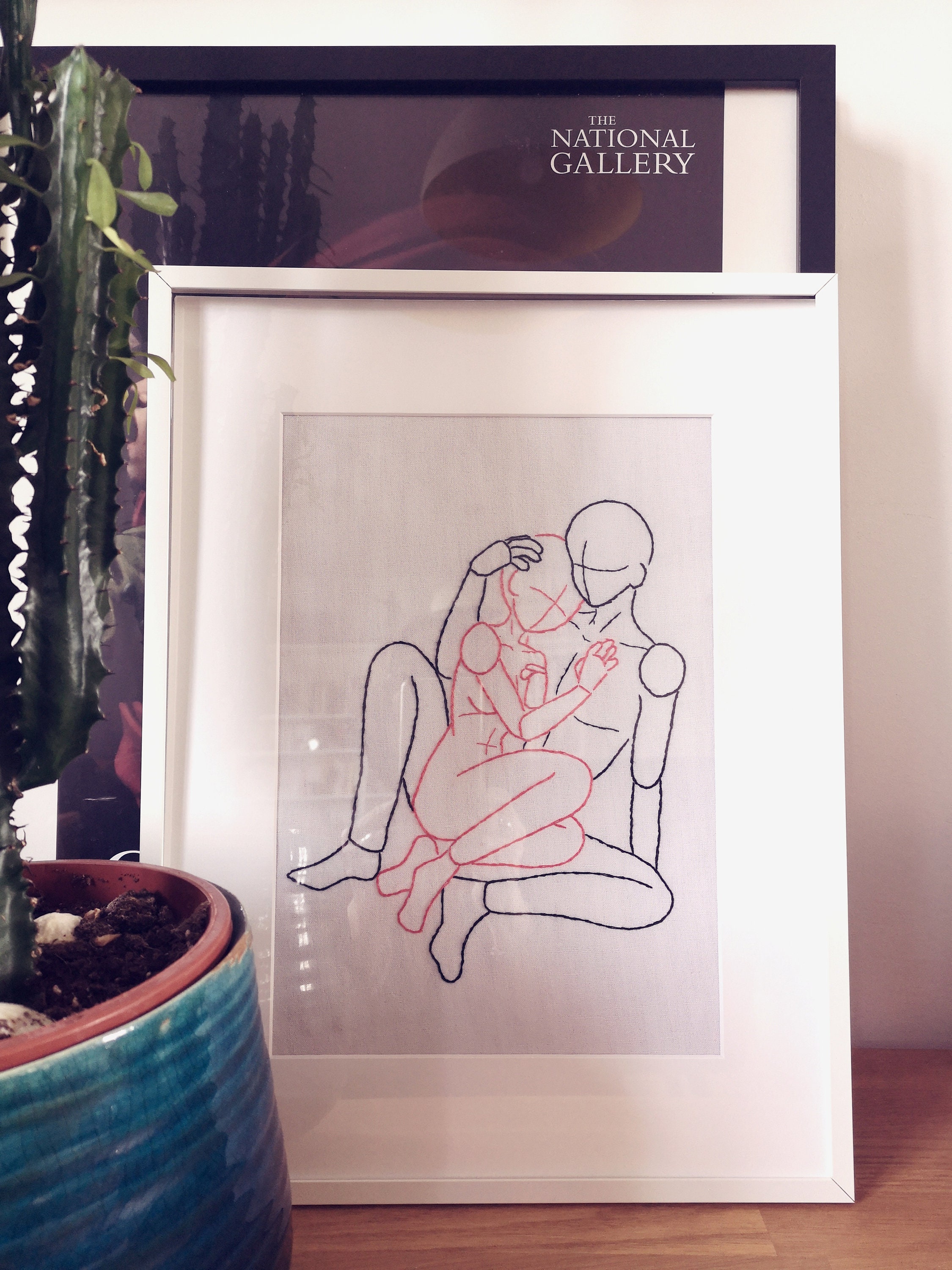 Modern Love - Broderie Encadrée 30x40