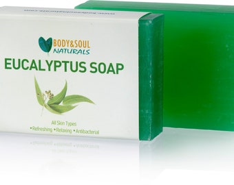Eucalyptus Natural Soap Bar - Natural Shampoo Bar - Vegan Glycerin Soap - Aromatherapy Soap (3-pack)