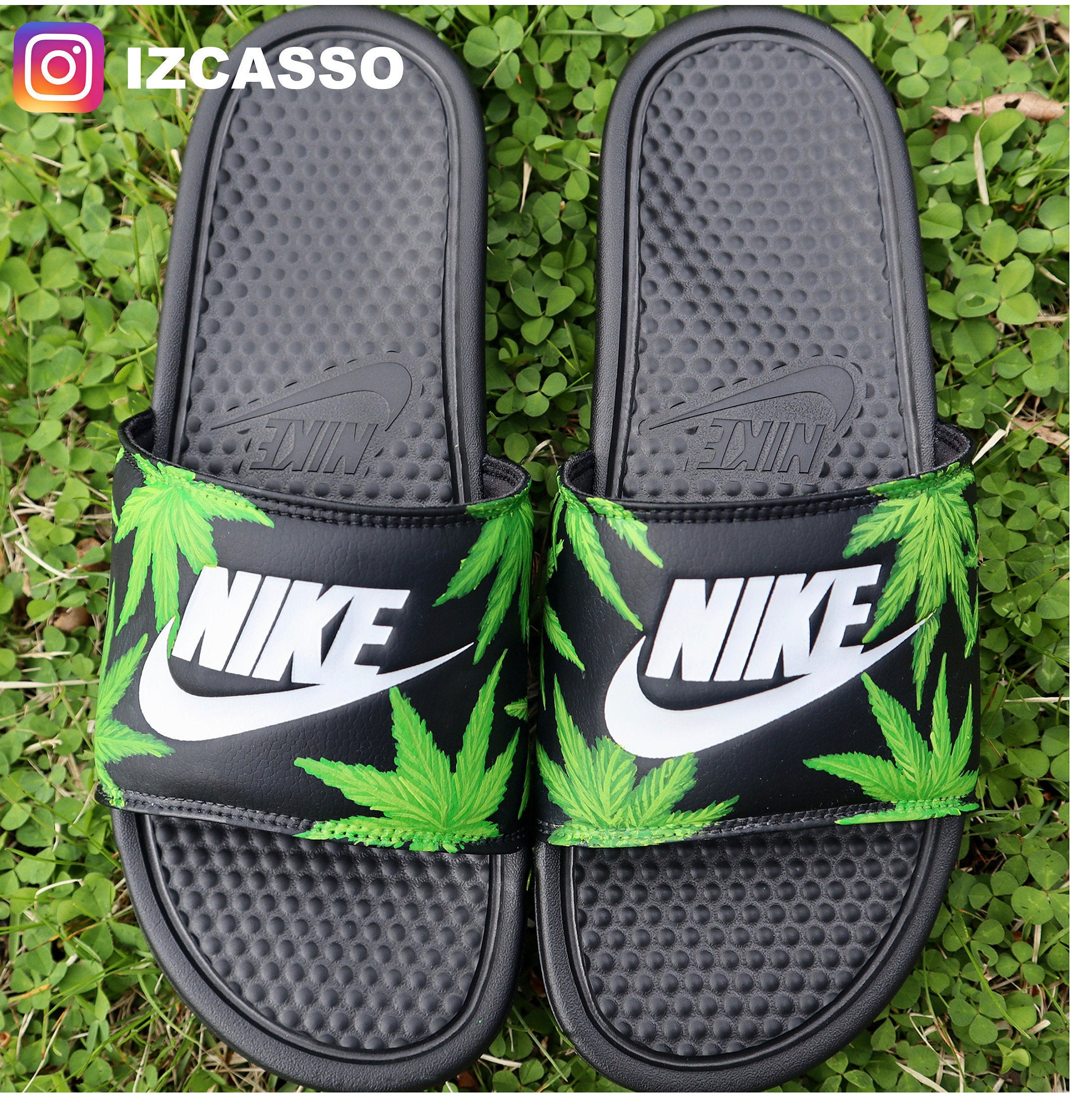 Milagroso Suministro Duplicación Diapositivas Nike de marihuana - Etsy España