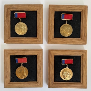 Framed USSR State Prize Medals, Cinema, Art, Theater, Literature