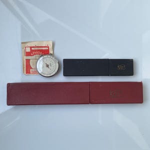 Vintage Soviet Slide Rule Set KL-1 Circular Slide Rule & Linear Rules Kiev Kalibr Plant USSR Engineering Tools Math Collectible Retro Tech