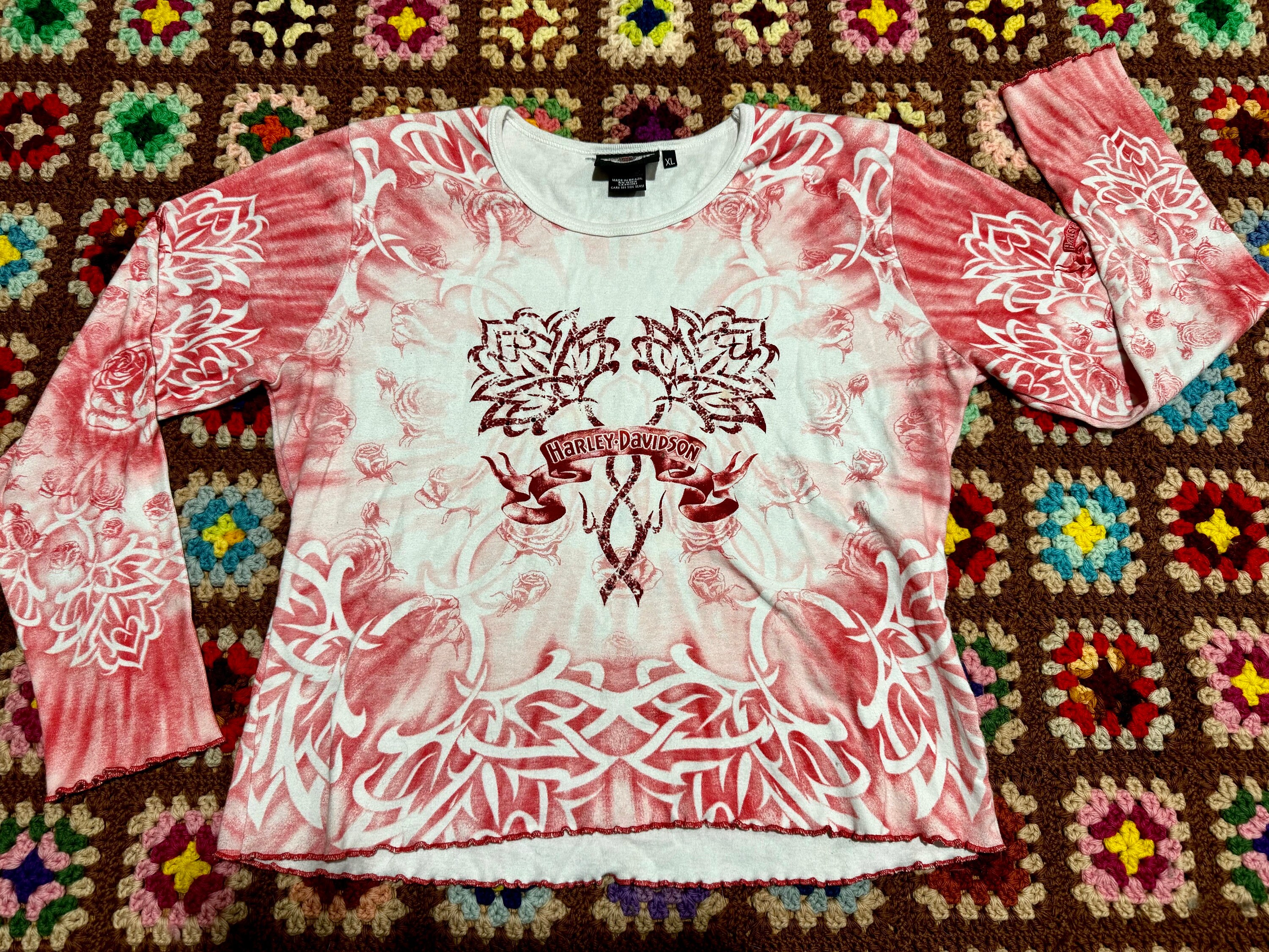 00's Harley-Davidson ピンク Tシャツ HARLEY DAVIDSON ハーレーダビッドソン ピンク Tシャツ XL