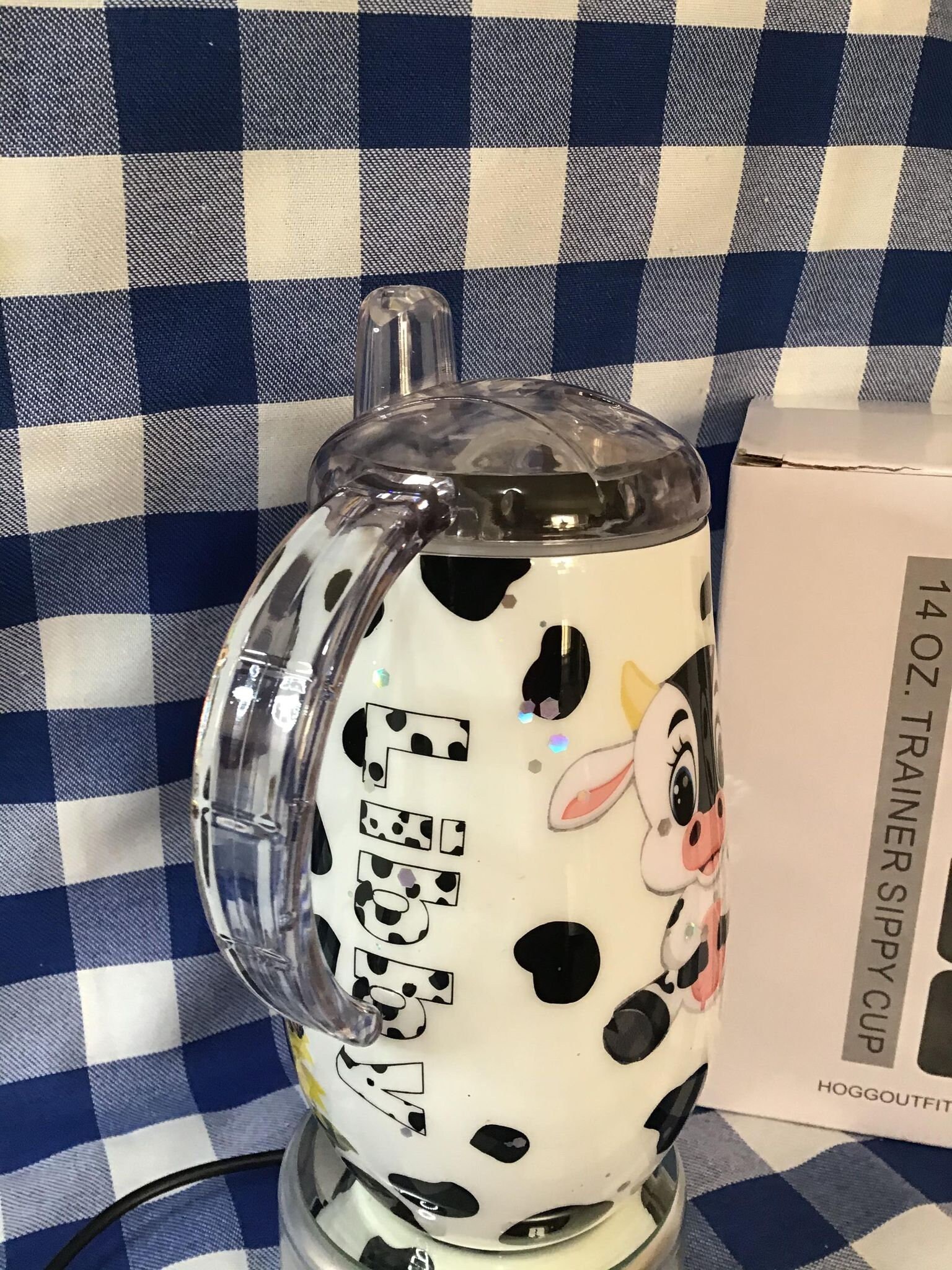 Customized Stainless Steel Sippy Cup Adult Tumbler Moo Cow Etsy