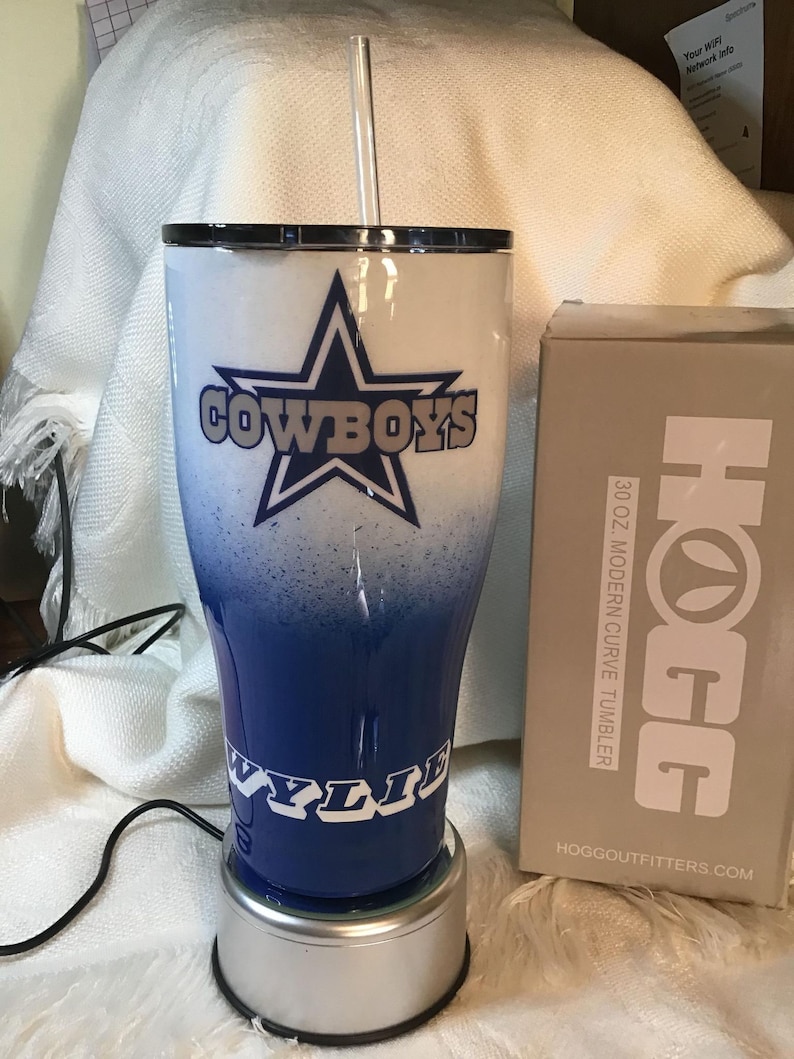 Dallas Cowboys Tumbler Stainless Steel Hogg Tumbler Epoxy Etsy