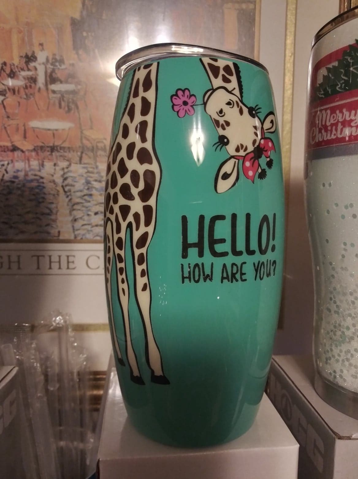customized stainless steel tumbler giraffe hello how are