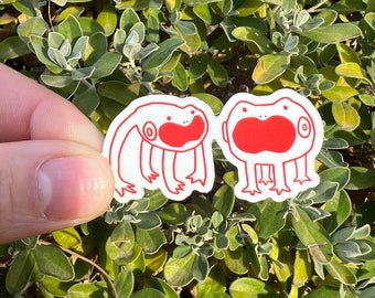 Yelling Frogs Sticker