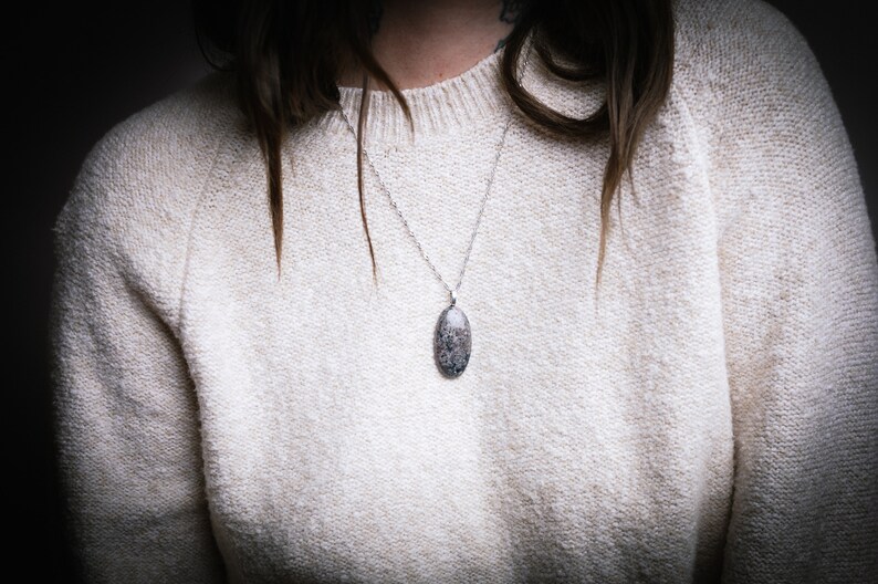 Calci Jasper Oval Cabochon Gemstone Pendant Necklace