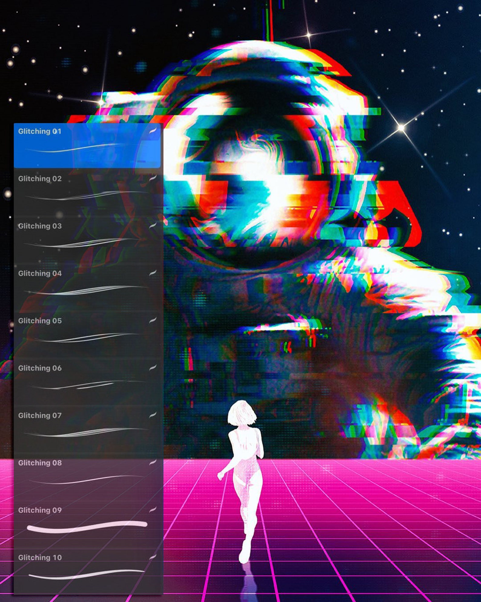 55 Glitching brushes procreate brushes glitch brushes Etsy