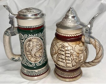 Vintage 1970s Avon Collectible Beer Steins Lot Of 2