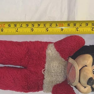 Vintage Rubber Face Mickey Mouse Plush 1960s | Vintage Disney Collectible image 5