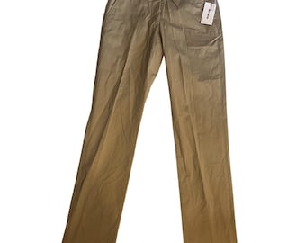 Vintage HELMUT LANG Byxor Hampa/Khaki IT 44 Midja/Bälte Detaljer Arkiv Mode