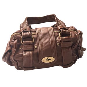 Mulberry Brown leather bag classic design quality Soft leather Excellent