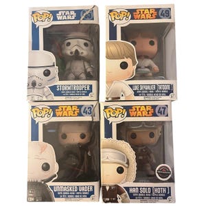 Funko Pop! Star Wars Bobble Head Lot of 4 / #05 #43 #49 #47 Gamestop Exclusive