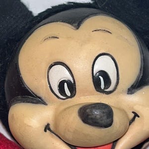 Vintage Rubber Face Mickey Mouse Plush 1960s | Vintage Disney Collectible image 10