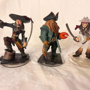 Disney Infinity 1.0 - Pirates of the Caribbean Lot of 3 - Barbossa Jack Sparrow