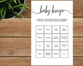 Baby Bingo Printable Baby Shower Game, 26 Different Bingo Cards, Gift Opening Bingo Baby Shower Game, Fun Baby Shower Games