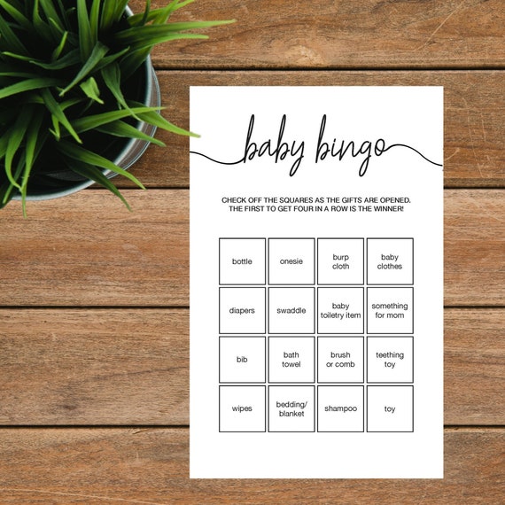 Baby Bingo Printable Baby Shower Game 26 Different Bingo - Etsy