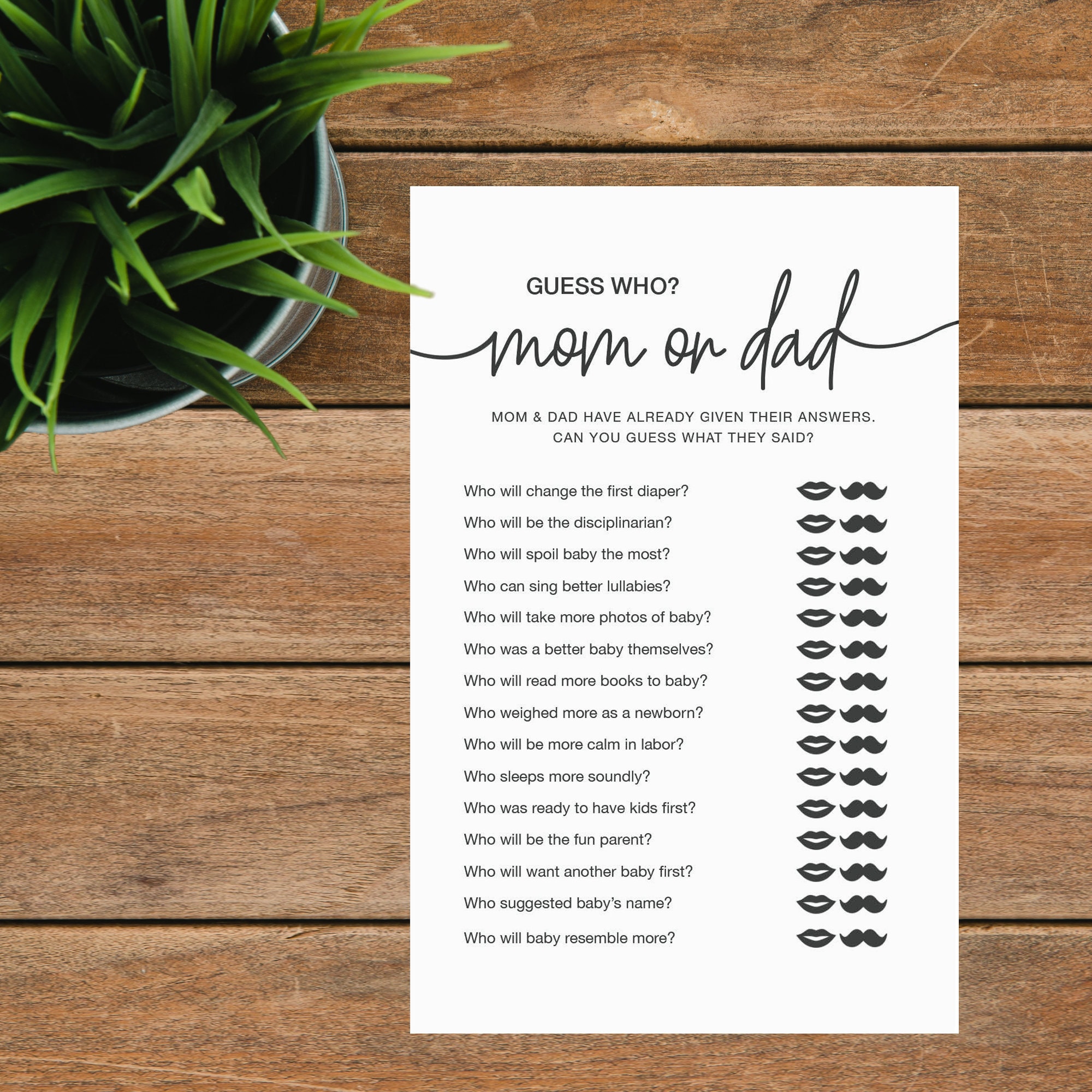 Guess Who Mom or Dad Printable Baby Shower Game Mommy or Etsy Guess Who Mom or Dad Printable Baby Shower Game Mommy or Etsy