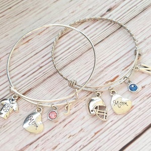 SPORTS MOM BRACELET, mom birthday, gift for mom, sports jewelry, soccer mom, football mom, softball mom, hockey mom, baseball mom,