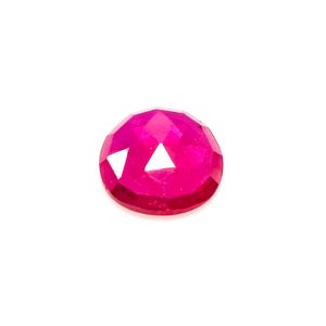 1 Piece, Pinkish Ruby Rose cut slice, Loose Ruby Faceted Gemstone, Ruby Flat Back Cabs, Freeform Rose cut, Loose Gemstone | SIZE - 11x2.50mm