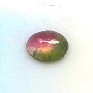 Genuine Natural Watermelon Tourmaline Oval Cabochon Loose Gemstones for Jewelry Makings Birthstone Semi-Precious Stones 6x5x2.50 mm 1 Pieces
