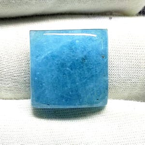 AAA++ Blue Aquamarine Cabochon Gemstone Pendant Size Flat Back Aquamarine Loose Gemstone Wholesale Lot Square Shape Aquamarine Gemstone