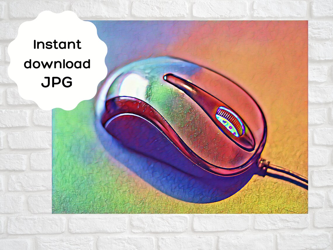 Computer mouse mouse poster original print wall poster | Etsy