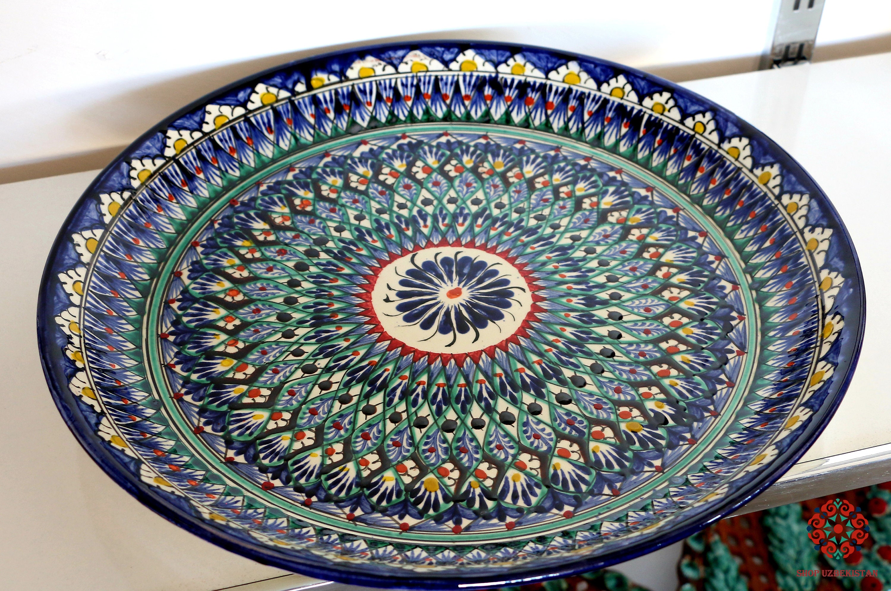 Handmade Decorative Handpainted Ceramic Uzbek Plate Etsy