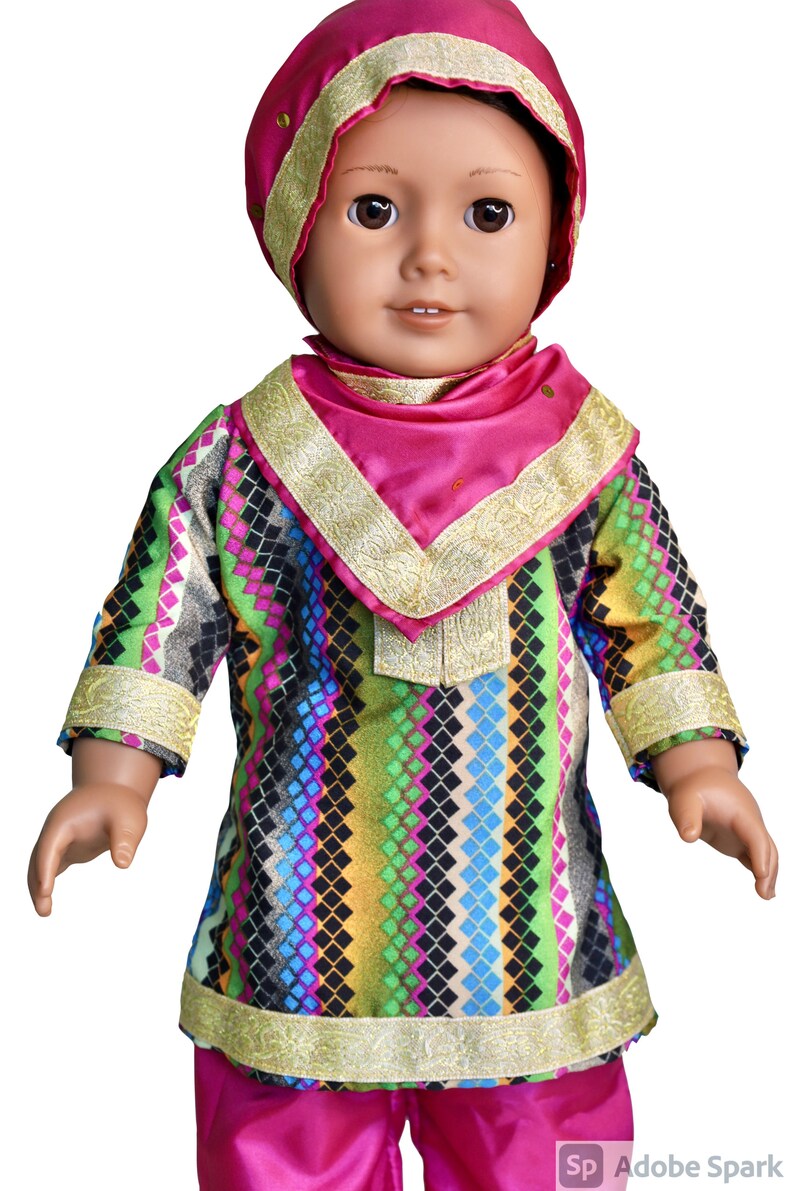 Pakistani Salwar Kameez Suit, With Hijaab, Eid Al Fitr Celebration