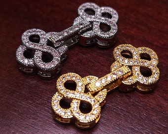Lot De 6 Grosses Perles Plates Fantaisie – 35mm – Pour Fabrication De Bijoux / Collier – Neuf