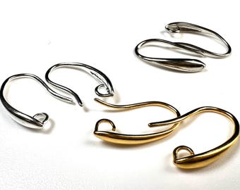 Fancy Hool Earwire with open ring easy to use durable 17mm long , 10,20,50 pcs wholesale, jewelry making fish hook earrings making findings