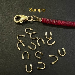 14k gold filled wire guards, wire protectors .021&quot; 5mm  Jewelry Making Supplies. 10 pcs ,20 pcs, 50 Pcs. 14k gold filled or Sterling silver