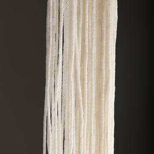 White Bamboo Coral 2x5mm Tube 16&quot; Strand