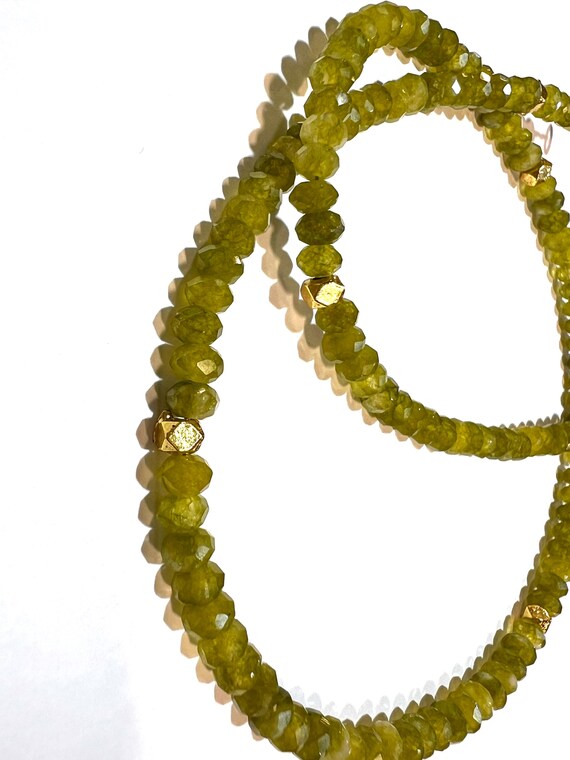 Perles Facettes En Cristal De Bohême - Vert Olive 12mm - Lot De 5