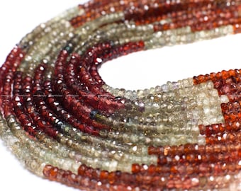 Natural Tundra Sapphire 3.5mm Shaded Micro Faceted Roundel High Quality Jewelry Making Gemstone Beads 12" Strand, beautiful vibrant shade .