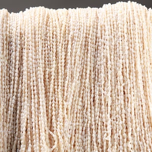Japanese Vintage 3-3.5mm x 4/5/6/7mm to 5/6/7/8mm Freshwater Biwa Rice Pearl 14&quot; Strand