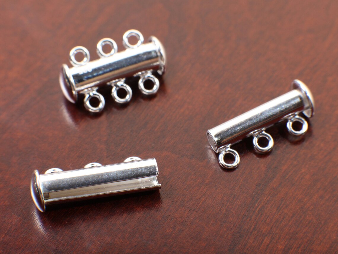 3 Loop Slide Bar Clasp 18mm 21mm 925 Sterling Etsy