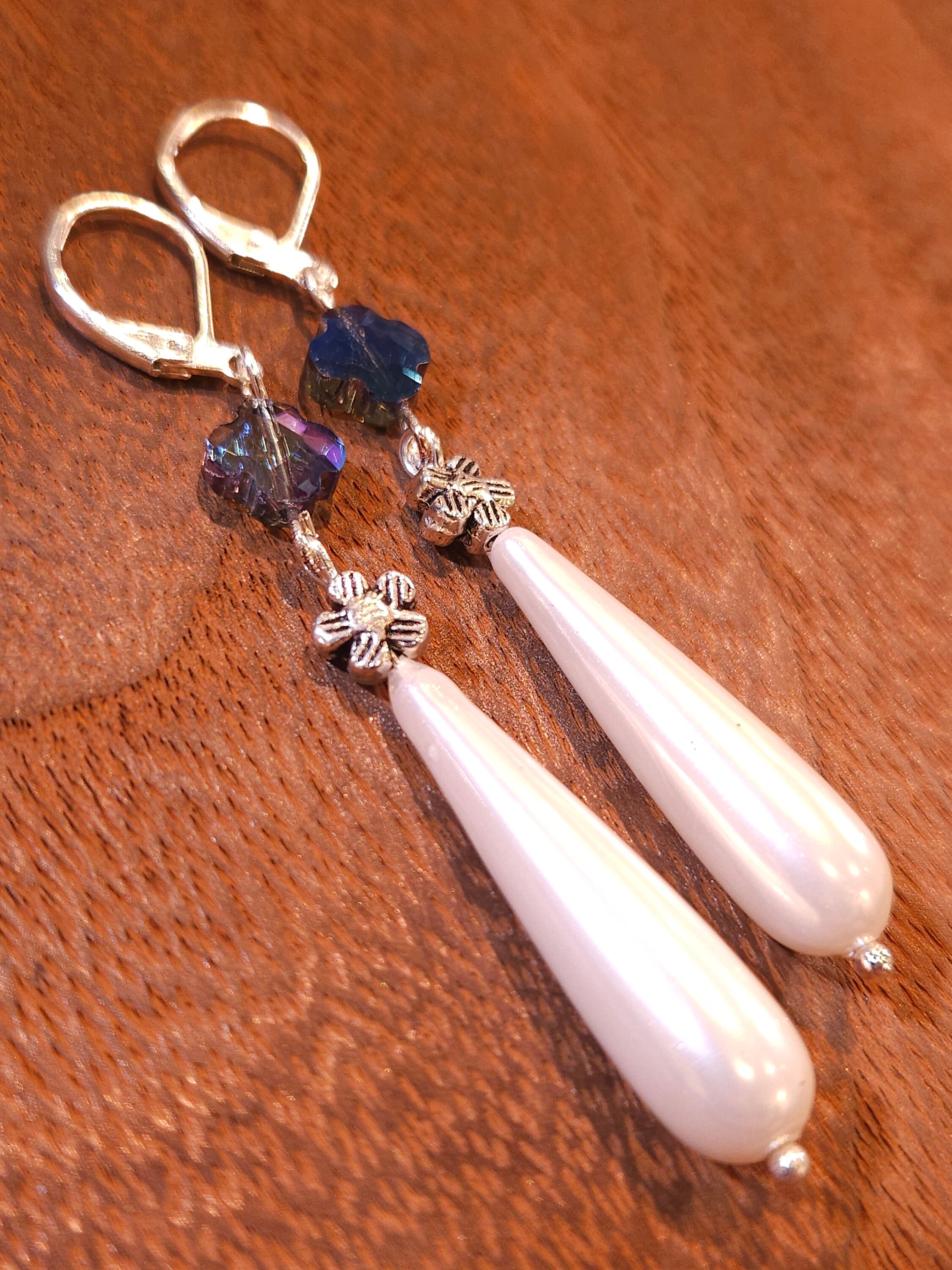 Orecchini Di Giadeite E Perle Dei Mari Del Sud Di Tipo A - Foto 9