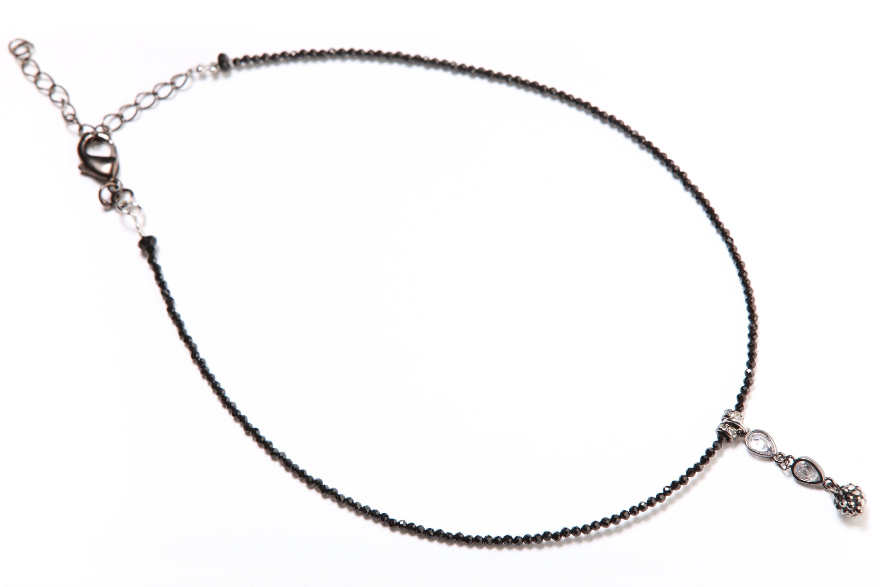 ネックレス・ペンダント ROMANTINUER SN146 DOUBLE LAYER BLACK STONE NECKLACE SN.146 DOUBLE LAYER BLACK STONE NECKLACE - ROMANTINUER